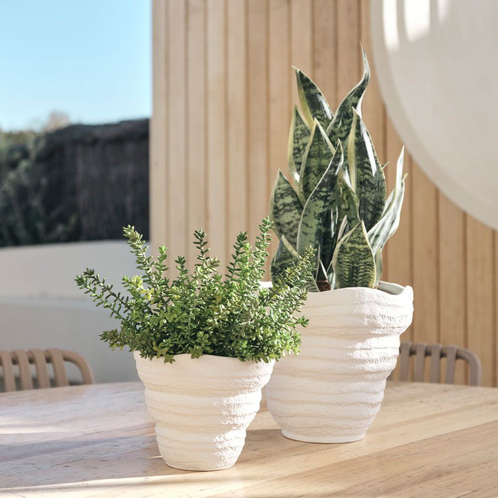 Ulrika Pot White 28cm x 27cm x 24cm