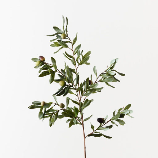 Olive Leaf Spray 96cm Green Burgundy - Pack of 12