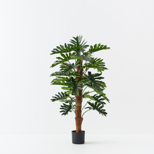 Artificial Philodendron Selloum Plant On Pole 120cm - FLORA DESIGNS