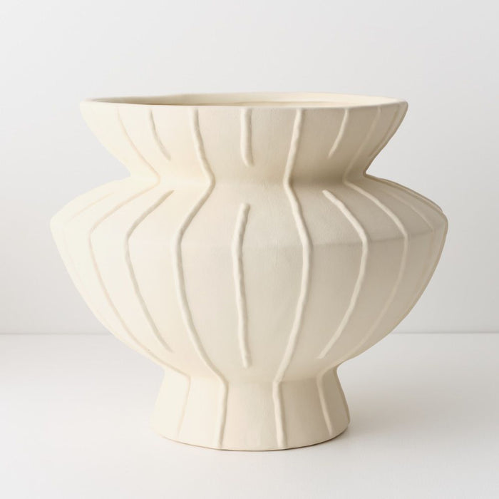 Forte Pot 35cm Ivory - FLORA DESIGNS
