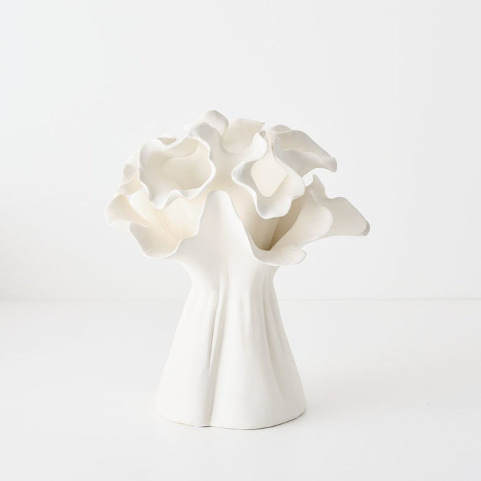 Mirelle Vase 32cm White - FLORA DESIGNS