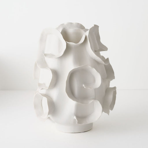 Ondine Vase 34cm White - FLORA DESIGNS