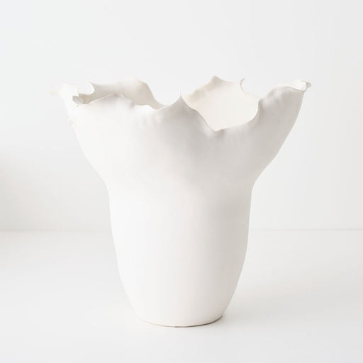 Lucienne Vase 39cm White - FLORA DESIGNS