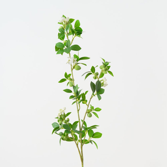 Artificial Blossom Bud Spray 104cm Green White - Pack of 12 - FLORA DESIGNS