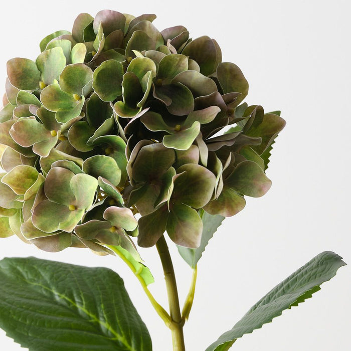 Artificial Hydrangea 63cm Green Brown - Pack of 12 - FLORA DESIGNS
