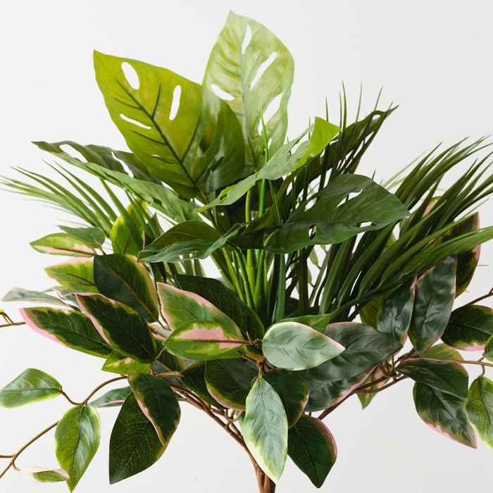 Artificial Monstera Hoya Mix Bush 48cm Green Pink - Pack of 6 - FLORA DESIGNS