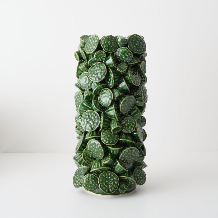 Loti Vase 44cm Green - FLORA DESIGNS