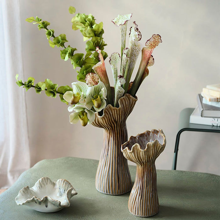 Artificial Pitcher Plant Spray 63cm Green Cream - Pack of 12 - FLORA DESIGNS