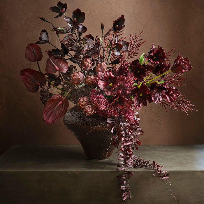 Artificial Ficus Leaf Spray 89cm Burgundy - Pack of 12 - FLORA DESIGNS