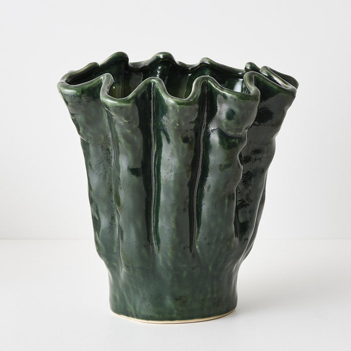 Ena Pot Pine Green 28cm Pack of 2