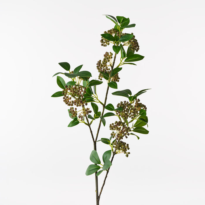 Seed Leaf Spray Green Burgundy 87cm Pack of 12