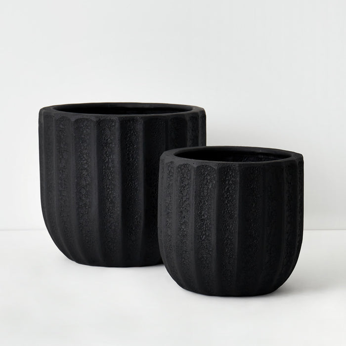 Pot Saskia Black Set of Two 40cm