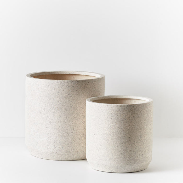 Cenzo Ash White Pot Pack of Two 50cm