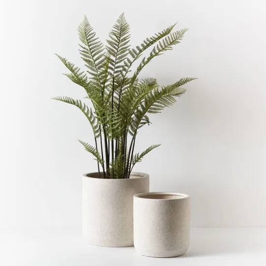 Cenzo Ash White Pot Pack of Two 50cm