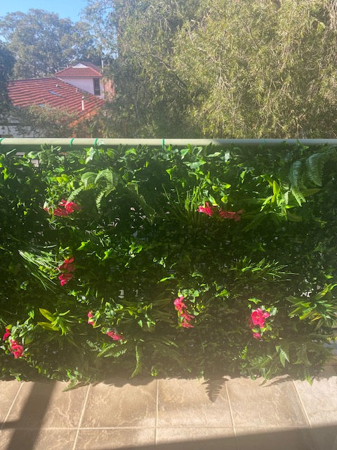 Flowering Lilac Vertical Garden / Green Wall UV Resistant 100cm x 100cm Panel