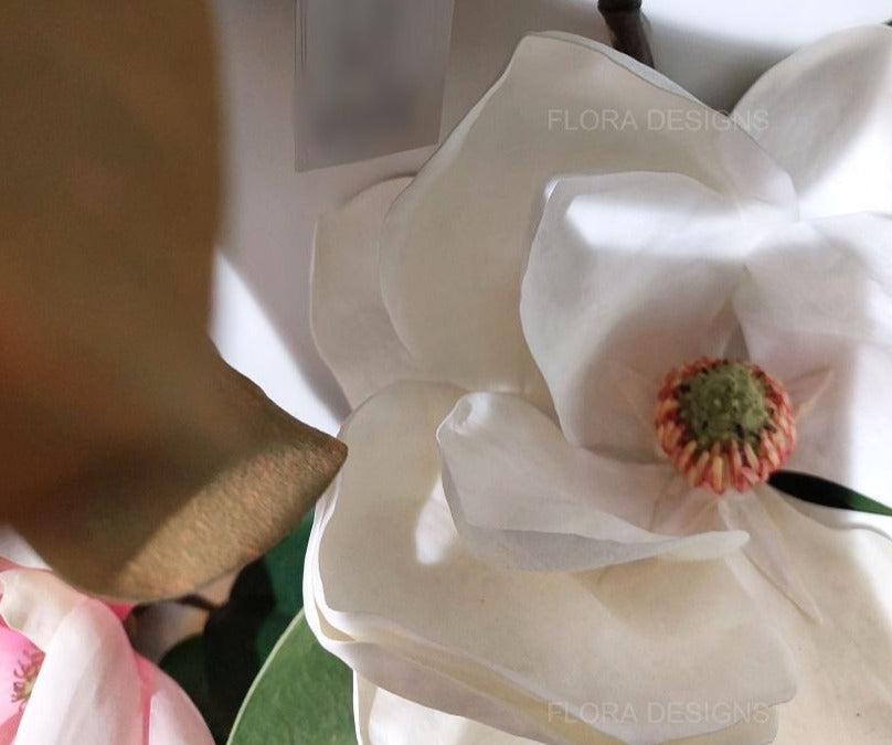 Magnolia Flower White 72cm Pack of 6