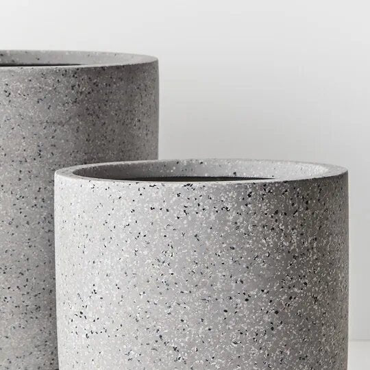 Cenzo Egg Grey Pot 40cm Pack of Two