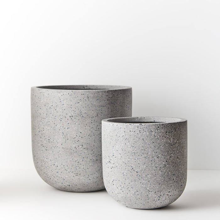 Cenzo Egg Grey Pot 40cm Pack of Two
