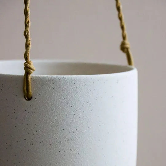 Pot Flo Hanging Planter White 14cm Set of 2