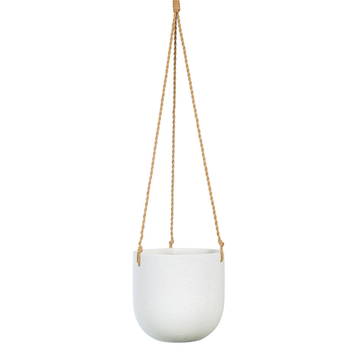 Pot Flo Hanging Planter White 14cm Set of 2