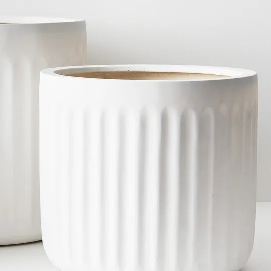 Pot Pleat Round White 37cm Pack of Three