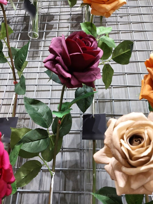 Rose Hannah Plum Purple 75cm Pack of 12