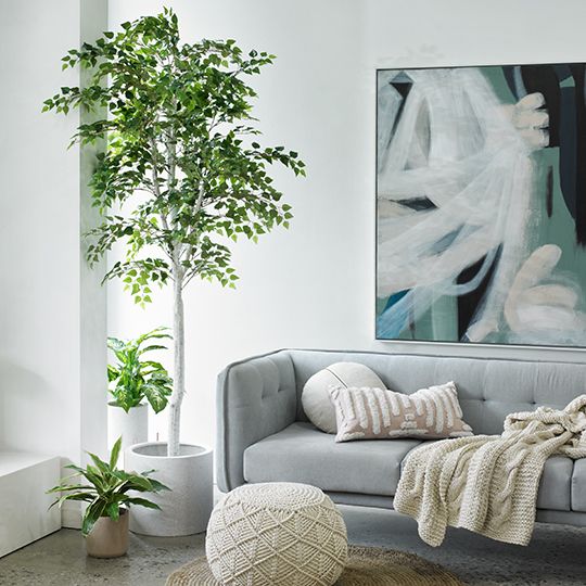 Silver Birch Tree Green 213cm Pack of 2