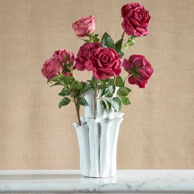 Stella Real Touch Rose Stem Dark Pink 50cm Pack of 12