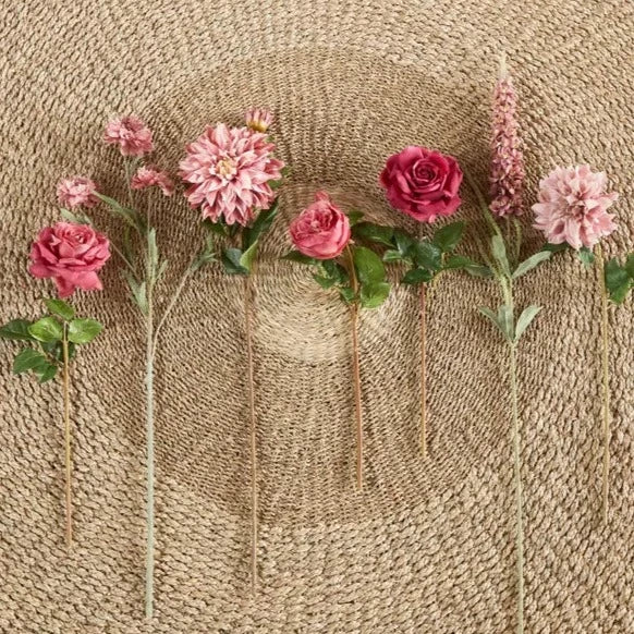 Stella Real Touch Rose Stem Dark Pink 50cm Pack of 12