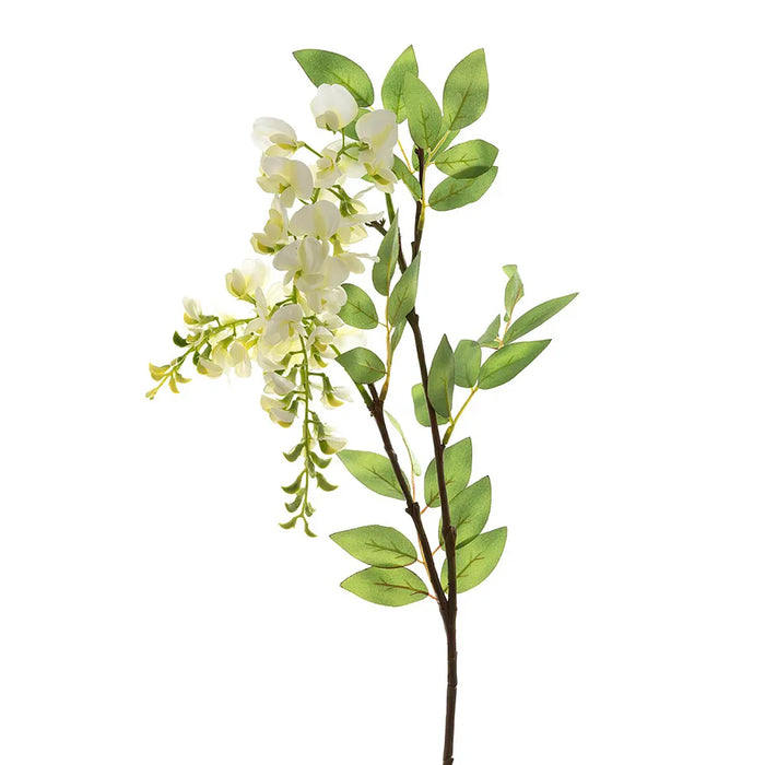 Wisteria Spray White 100cm Pack of 12