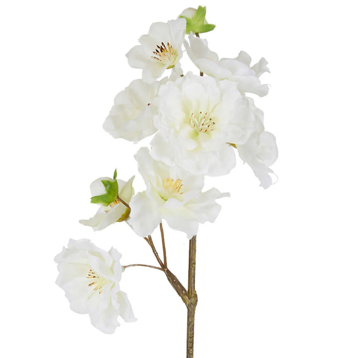 Blossom Spray White Green 84cm Pack of 12
